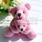 8cm 母子熊吊飾公仔 (粉紅色)